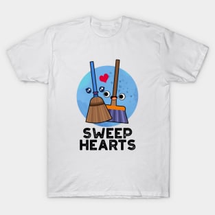 Sweep Hearts Funny Sweet Hearts Broom Pun T-Shirt